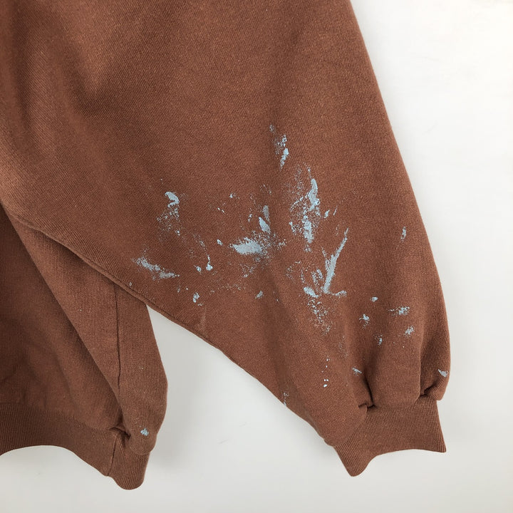 Triple Print College Sweatshirt, Men's XL unclear brown type Vintage Second Hand