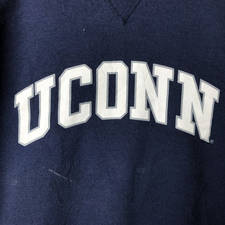 90'S Russell College Sweatshirt, Men's XL Size Vintage cotton navy blue type Vintage Second Hand