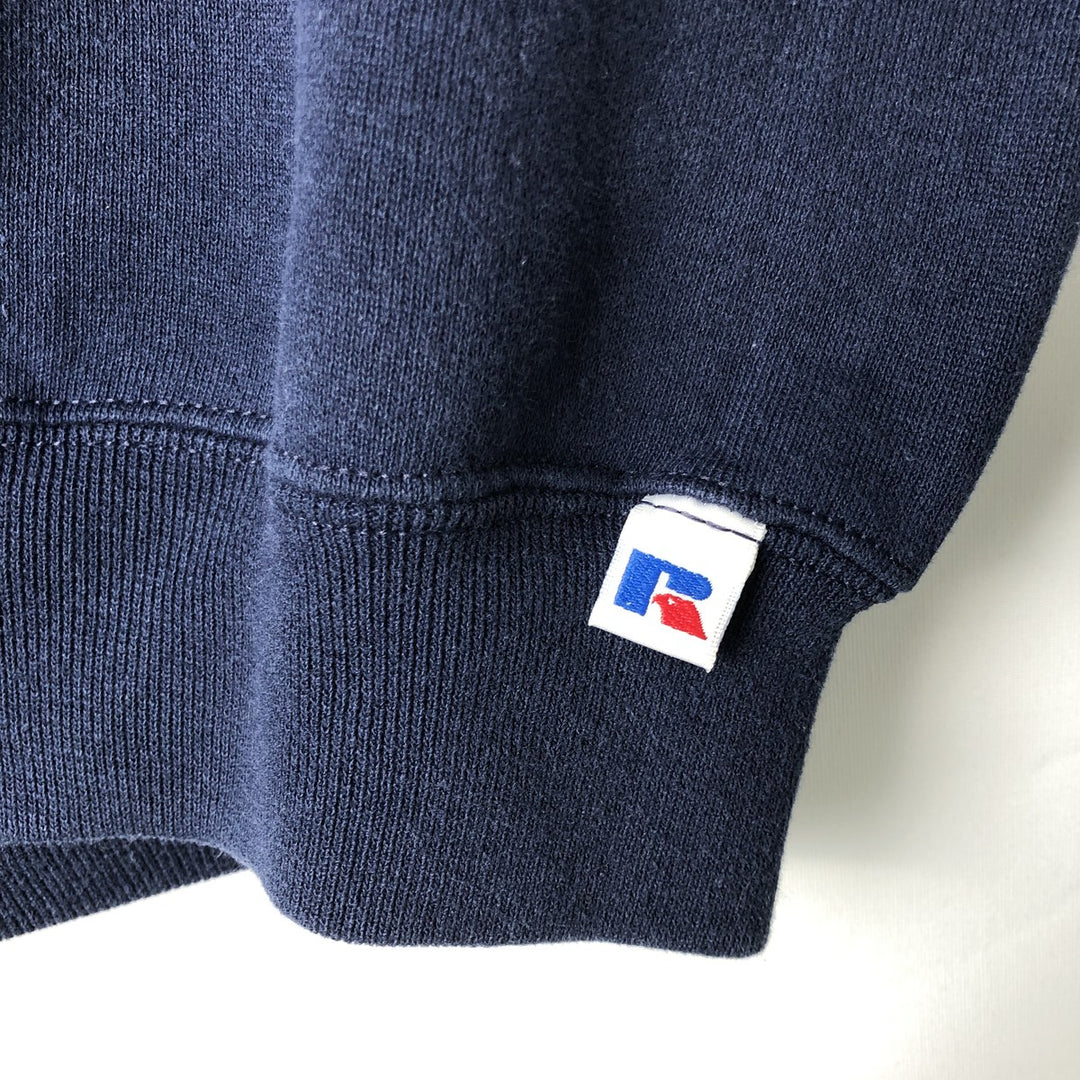 90'S Russell College Sweatshirt, Men's XL Size Vintage cotton navy blue type Vintage Second Hand