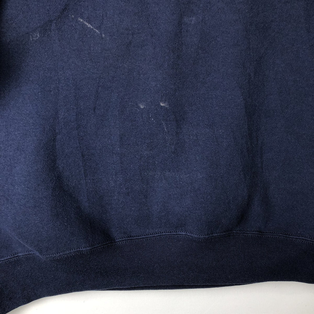 90'S Russell College Sweatshirt, Men's XL Size Vintage cotton navy blue type Vintage Second Hand
