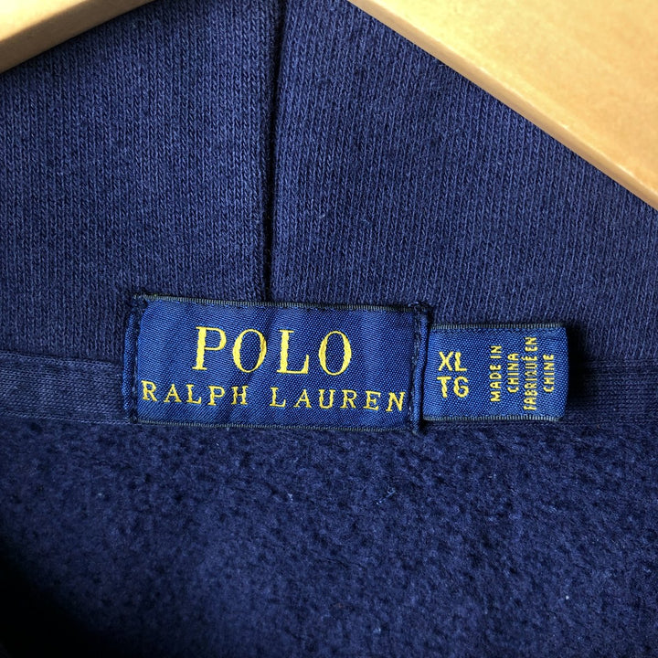 Ralph Lauren POLO RALPH LAUREN sweatshirt pullover hoodie, women's XL size cotton navy blue type Vintage Second Hand