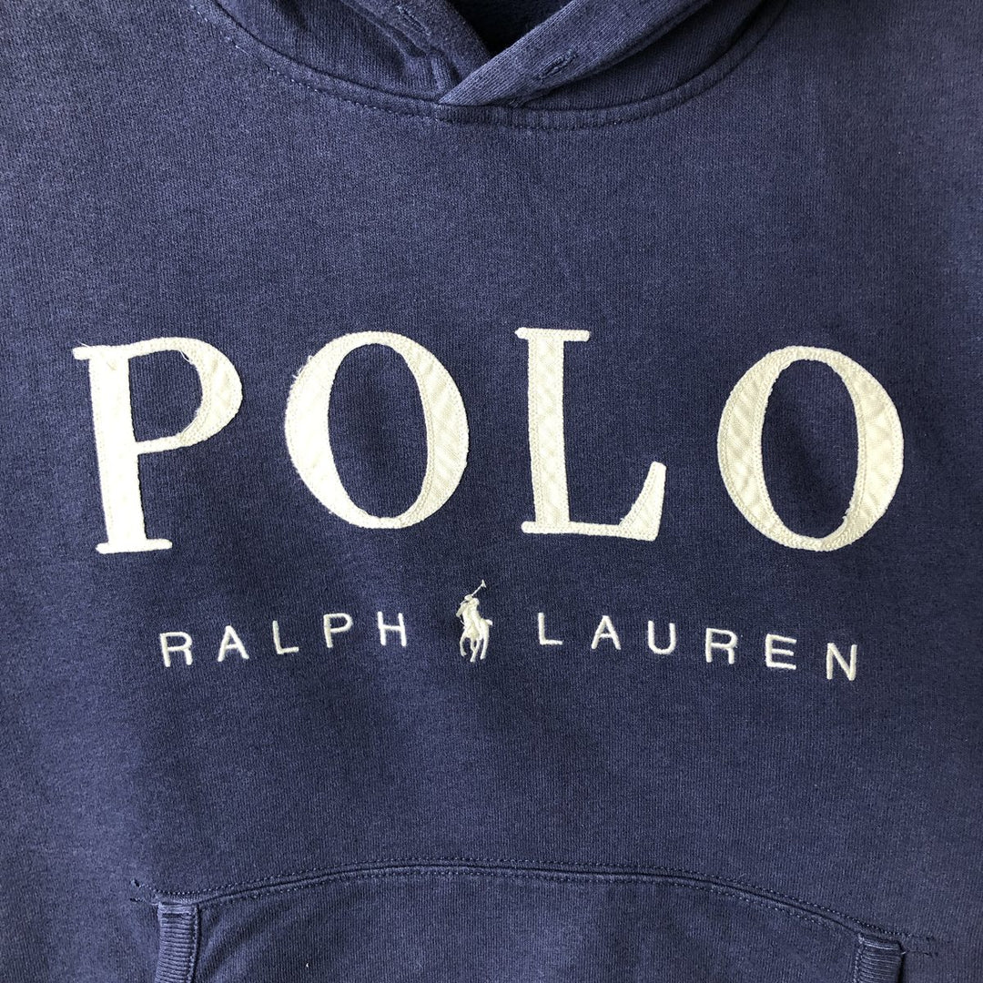 Ralph Lauren POLO RALPH LAUREN sweatshirt pullover hoodie, women's XL size cotton navy blue type Vintage Second Hand