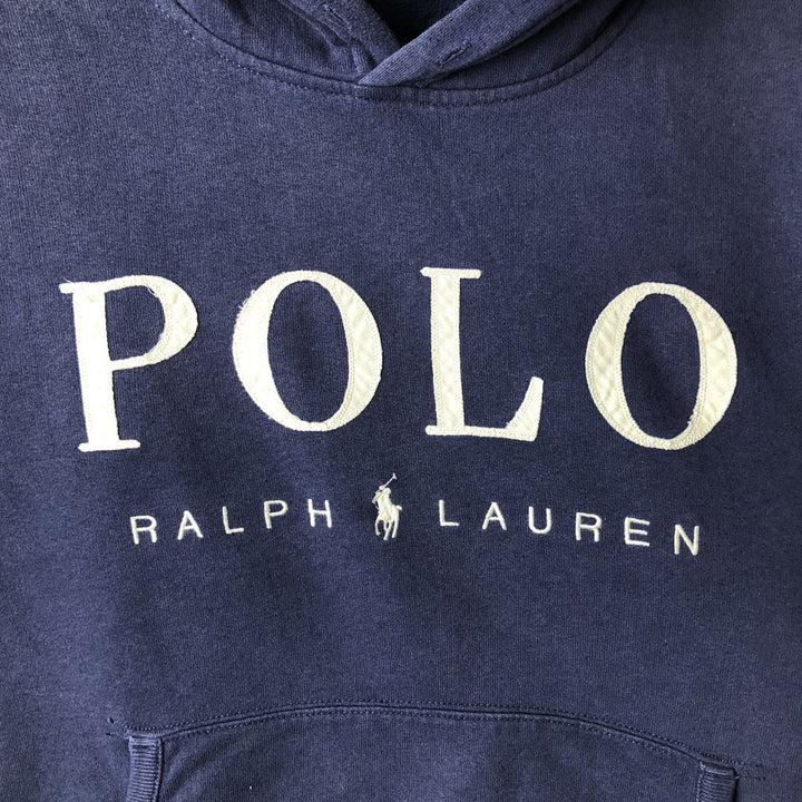 Ralph Lauren POLO RALPH LAUREN sweatshirt pullover hoodie, women's XL size cotton navy blue type Vintage Second Hand