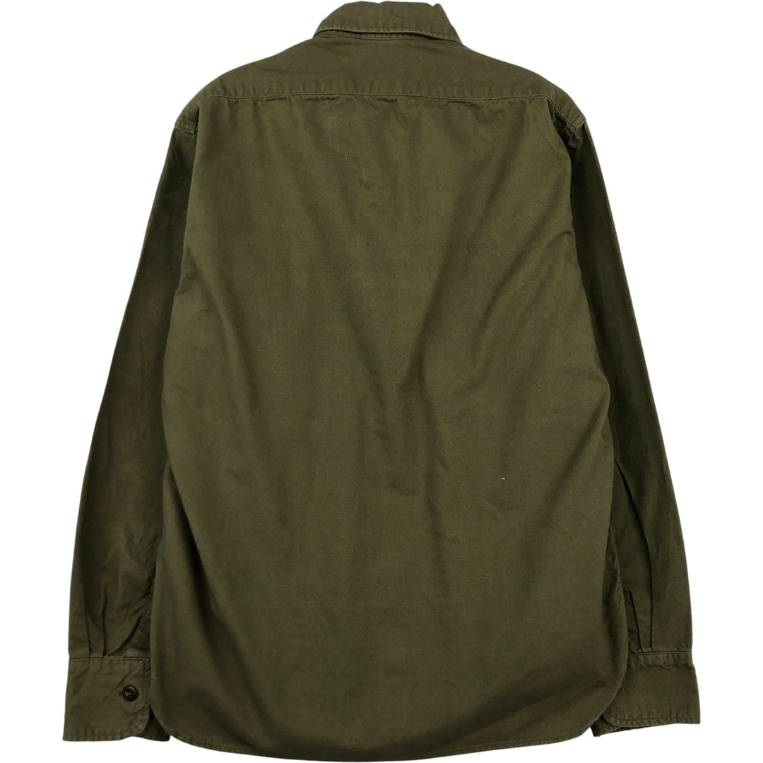 Vintage 1970'S military utility shirt, women's size L unclear Khaki type Vintage Second Hand
