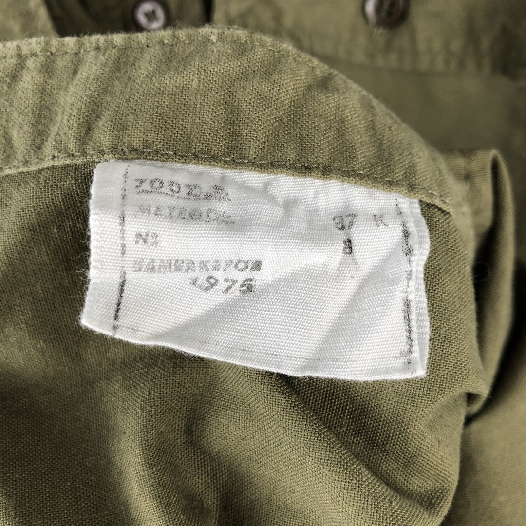 Vintage 1970'S military utility shirt, women's size L unclear Khaki type Vintage Second Hand