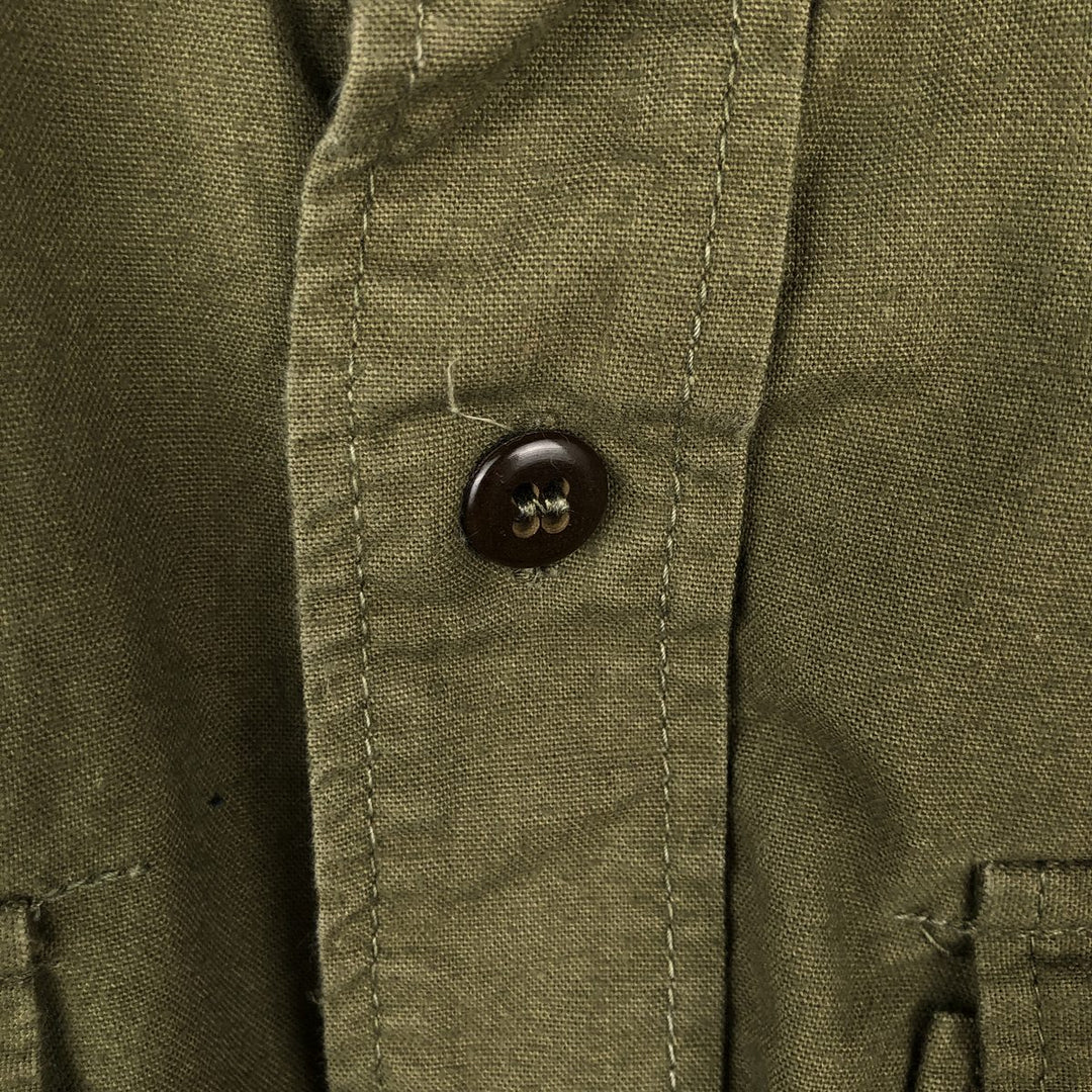Vintage 1970'S military utility shirt, women's size L unclear Khaki type Vintage Second Hand