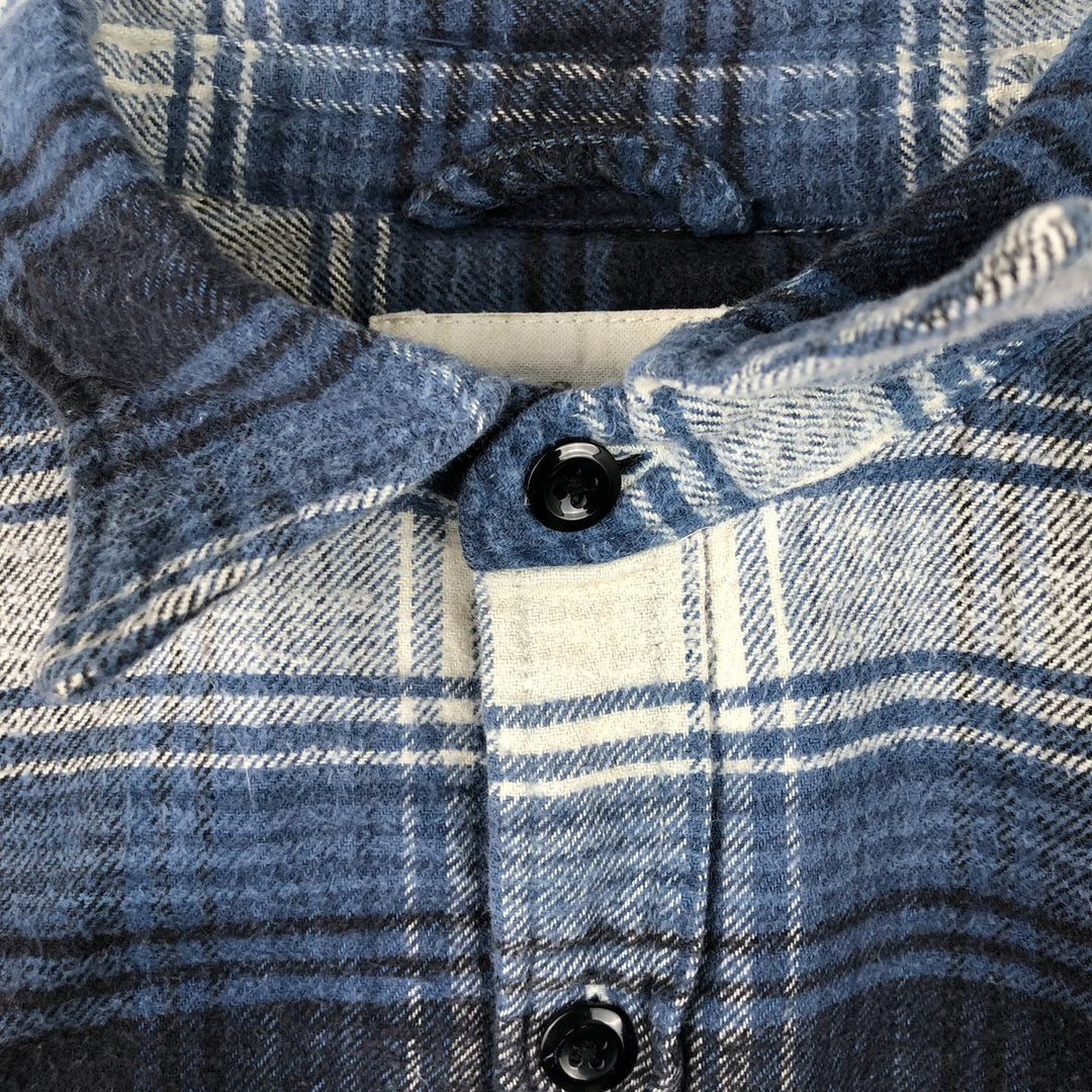 Ralph Lauren Denim & Supply Ombre Check Long Sleeve Light Flannel Shirt, Women's Size Small cotton blue type Vintage Second Hand