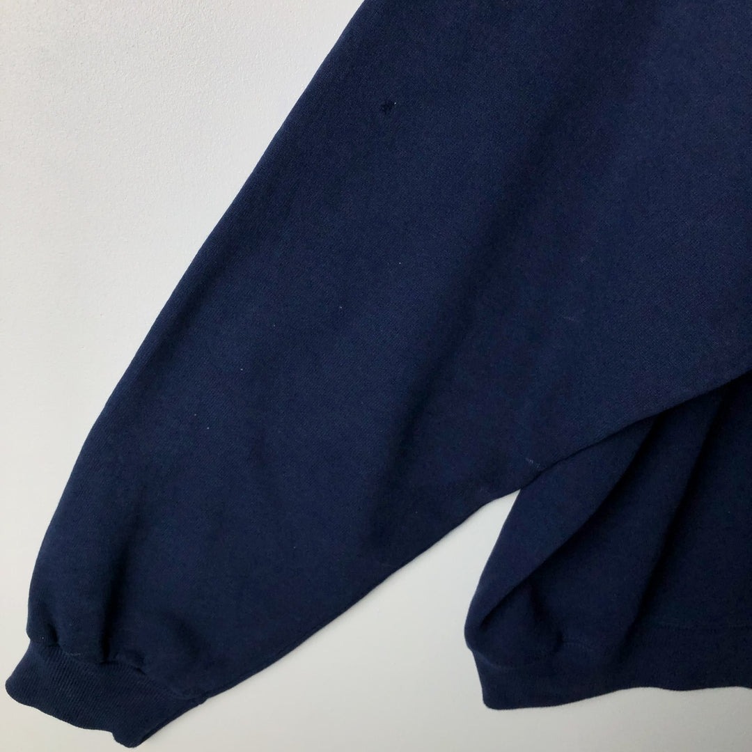 Vintage 1980'S Hanes blue tag print sweatshirt, made in the USA, men's size XXL cotton navy blue type Vintage Second Hand