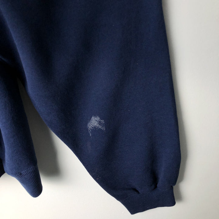 Vintage 1980'S Hanes blue tag print sweatshirt, made in the USA, men's size XXL cotton navy blue type Vintage Second Hand