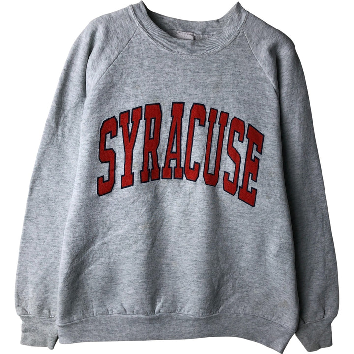 Vintage 1980'S Fruit of the Loom college sweatshirt, made in the USA, size L, men's cotton gray type Vintage Second Hand