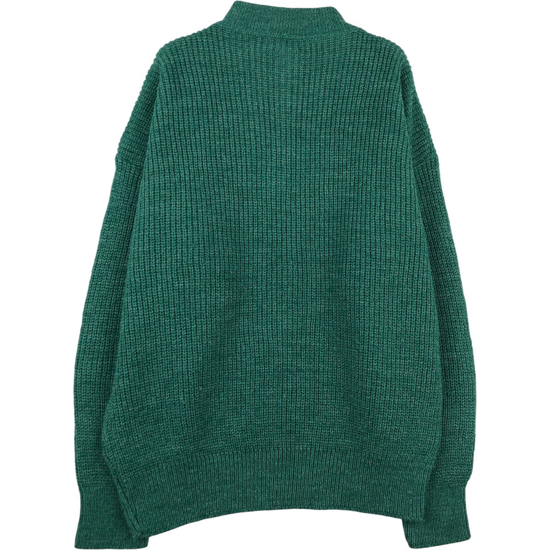 Vintage 1980'S LL Bean High Trek Yarn Henley Neck Acrylic Knit Sweater, Made in USA, Women's Size XL Oron Acrylic green type Vintage Second Hand