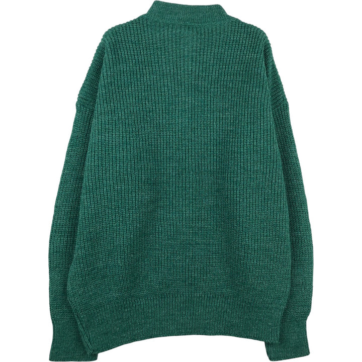 Vintage 1980'S LL Bean High Trek Yarn Henley Neck Acrylic Knit Sweater, Made in USA, Women's Size XL Oron Acrylic green type Vintage Second Hand