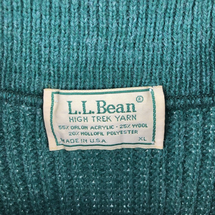 Vintage 1980'S LL Bean High Trek Yarn Henley Neck Acrylic Knit Sweater, Made in USA, Women's Size XL Oron Acrylic green type Vintage Second Hand