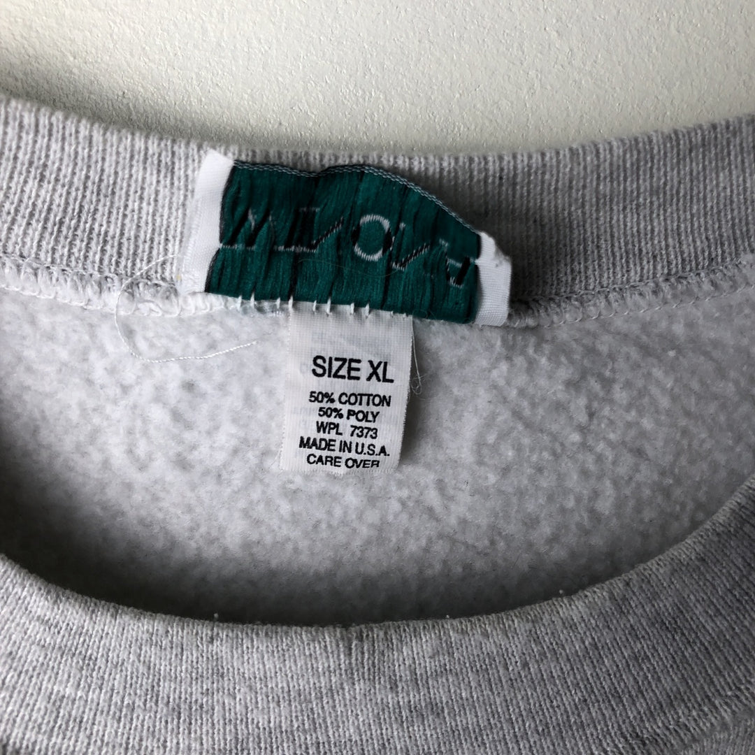 Vintage 90'S WINONA dog print sweatshirt, made in the USA, men's size XL cotton gray type Vintage Second Hand