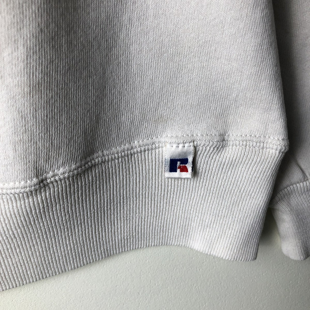 90'S Russell MICHIGAN University of Michigan college sweatshirt, Made in USA, Men's Size L, Vintage cotton white type Vintage Second Hand