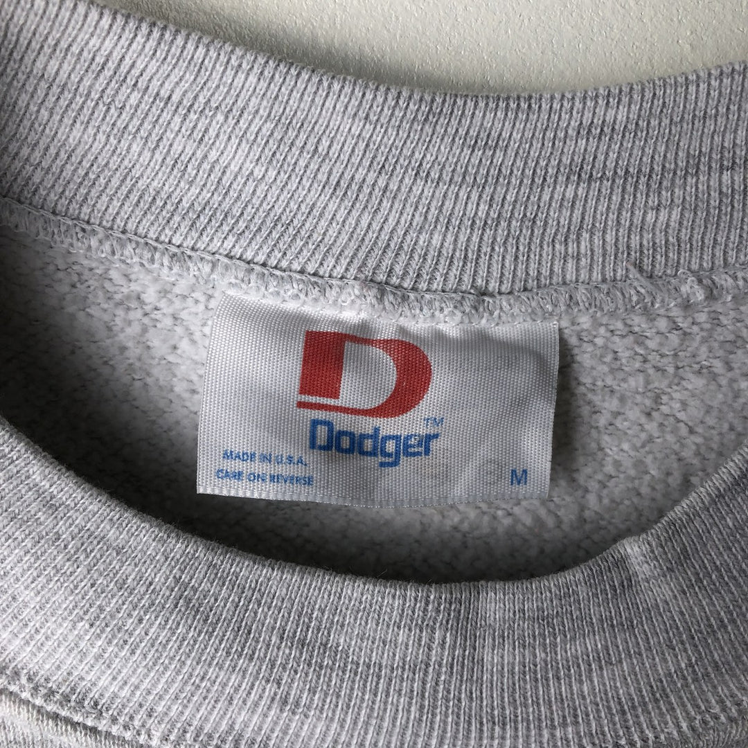 Vintage 90'S DODGER college sweatshirt, made in the USA, size M, men's cotton gray type Vintage Second Hand