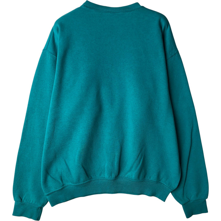 Vintage 1990'S Santee HARVARD Harvard University college sweatshirt, made in the USA, size L, men's polyester Emerald green Vintage Second Hand