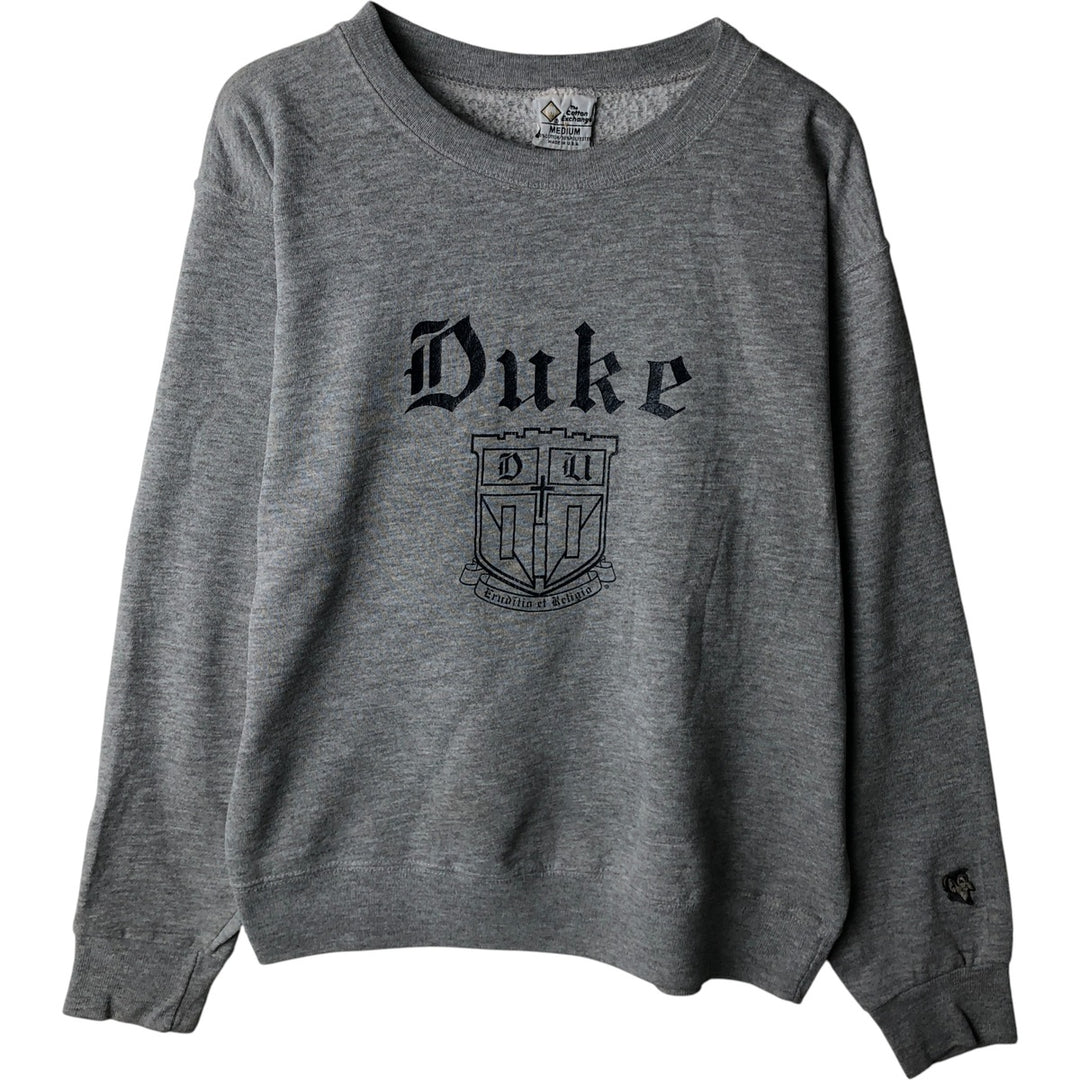 Vintage 90'S THE COTTON EXCHANGE college sweatshirt, made in the USA, size M, men's cotton gray type Vintage Second Hand