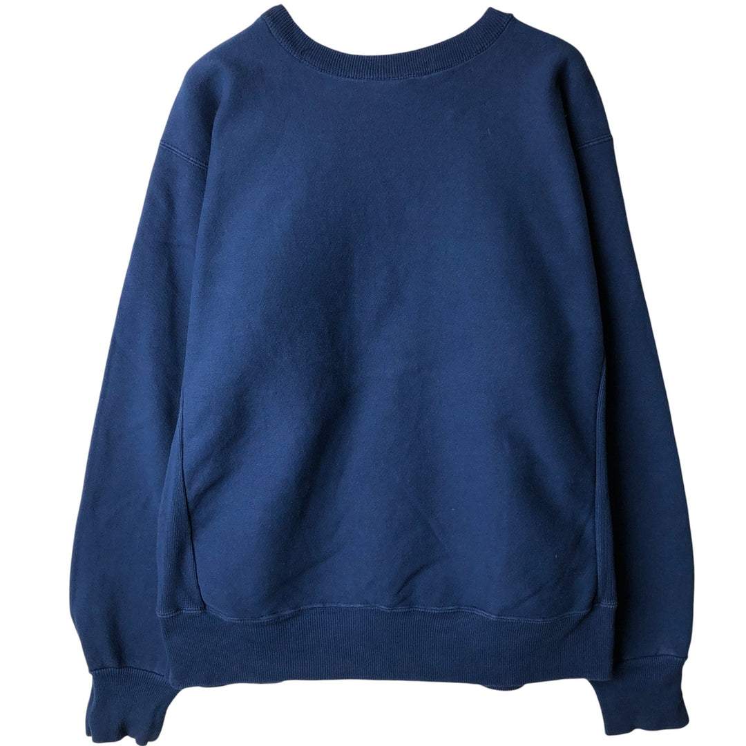 2000'S Crable Sportswear College Sweatshirt, Made in USA, Men's Size Medium cotton navy blue type Vintage Second Hand