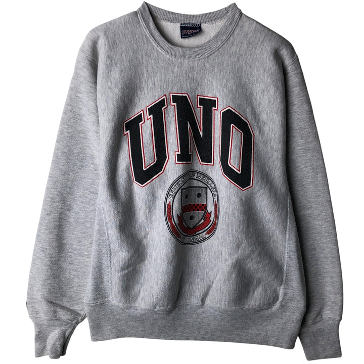 90'S Jansport College Sweatshirt, Made in USA, Men's M, Vintage unclear gray type Vintage Second Hand
