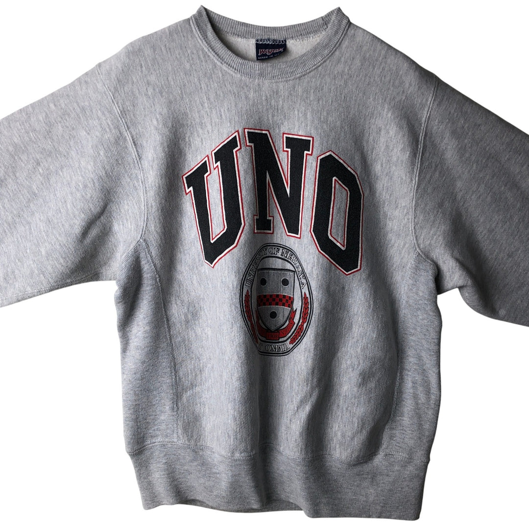 90'S Jansport College Sweatshirt, Made in USA, Men's M, Vintage unclear gray type Vintage Second Hand