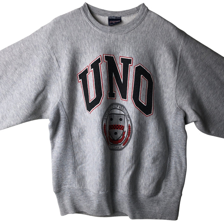90'S Jansport College Sweatshirt, Made in USA, Men's M, Vintage unclear gray type Vintage Second Hand