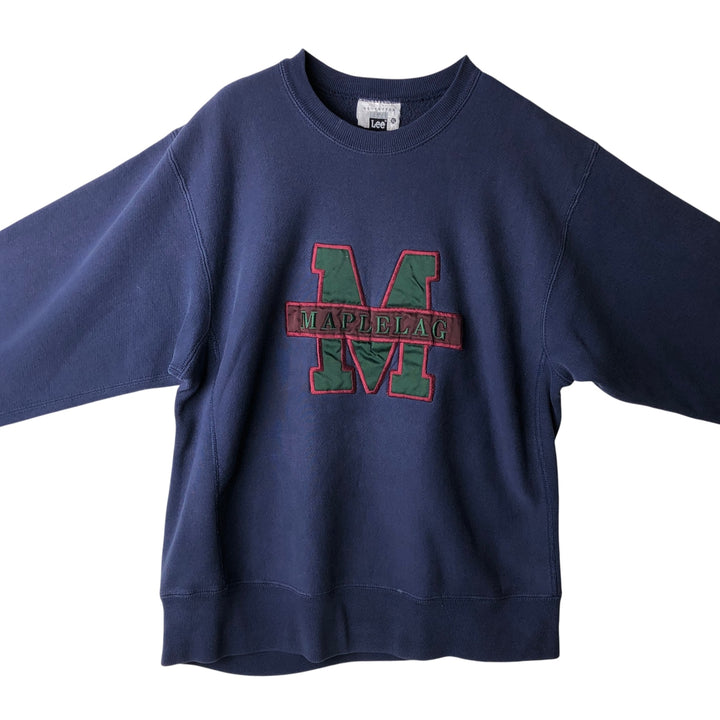 Vintage 90'S Lee sweatshirt, made in the USA, men's size XL unclear navy blue type Vintage Second Hand