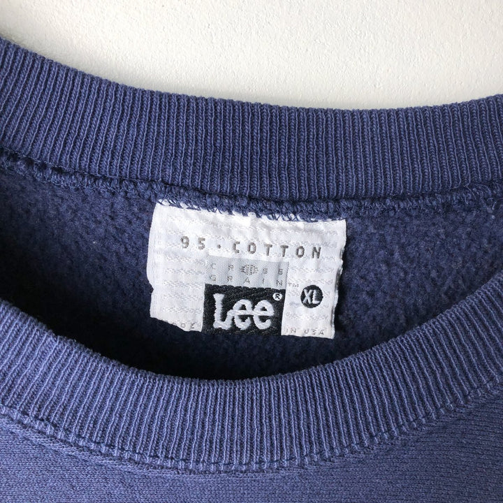 Vintage 90'S Lee sweatshirt, made in the USA, men's size XL unclear navy blue type Vintage Second Hand