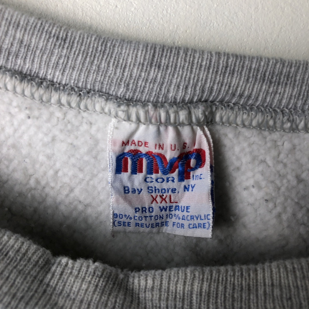 Vintage 90'S MVP Pro Weave triple print college sweatshirt, made in the USA, men's size XXL cotton gray type Vintage Second Hand