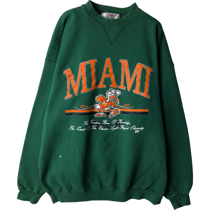 90'S 2020 HVYWT College Character Sweatshirt, Made in USA, Men's XL, Vintage cotton green type Vintage Second Hand