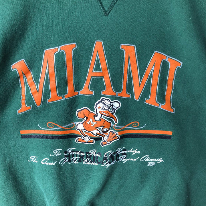 90'S 2020 HVYWT College Character Sweatshirt, Made in USA, Men's XL, Vintage cotton green type Vintage Second Hand