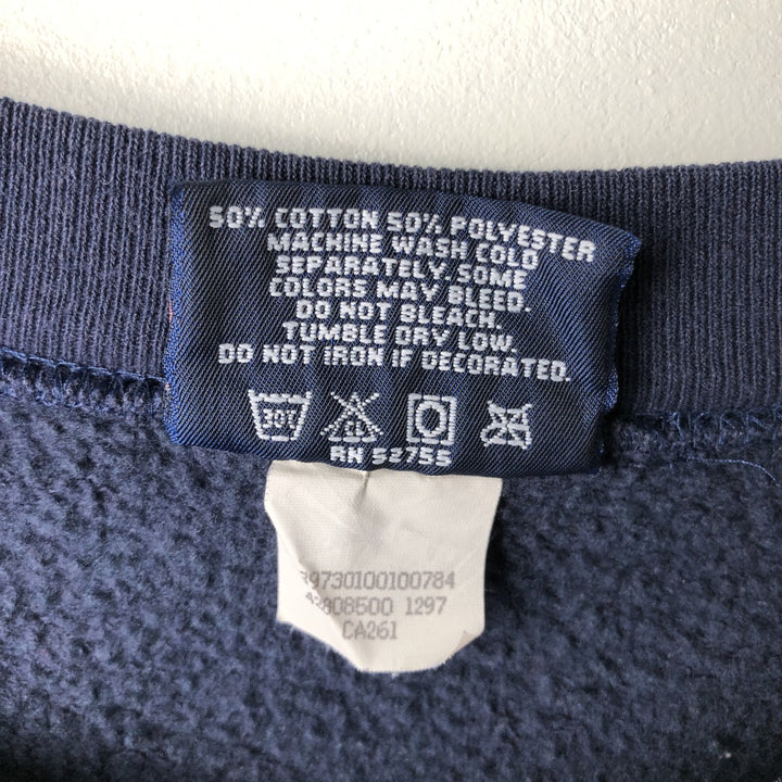 Vintage 90'S Jansport college sweatshirt, made in the USA, size M, men's. cotton navy blue type Vintage Second Hand