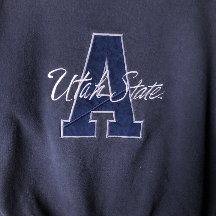 Vintage 90'S Jansport college sweatshirt, made in the USA, size M, men's. cotton navy blue type Vintage Second Hand