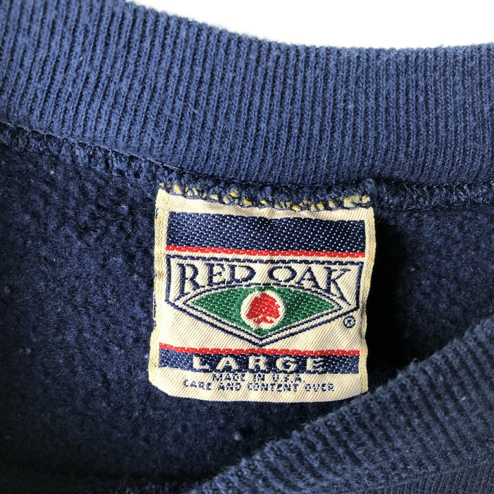 Vintage 90'S REDOAK college sweatshirt, made in the USA, size L, men's cotton navy blue type Vintage Second Hand