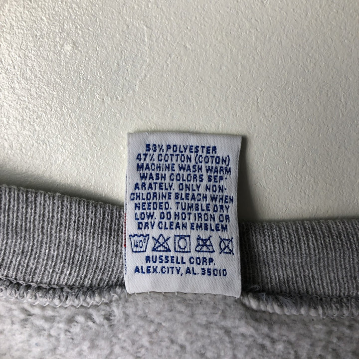 90'S Russell College Sweatshirt, Made in USA, Men's L, Vintage polyester gray type Vintage Second Hand