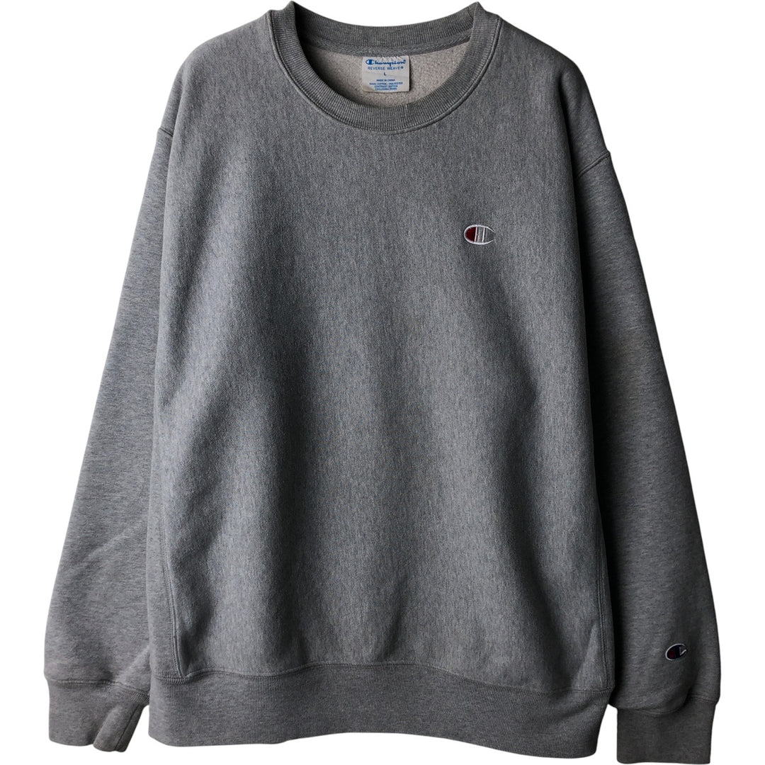 Champion Reverse Weave Logo Sweatshirt, Men's Size L cotton gray type Vintage Second Hand