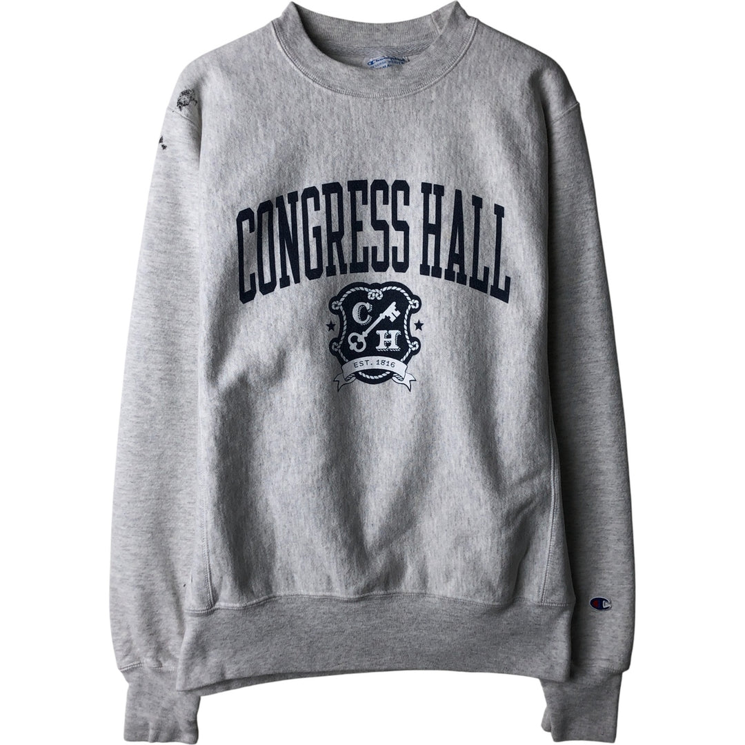 Champion REVERSE WEAVE Reverse Weave Print Sweatshirt, Men's Size Small cotton gray type Vintage Second Hand