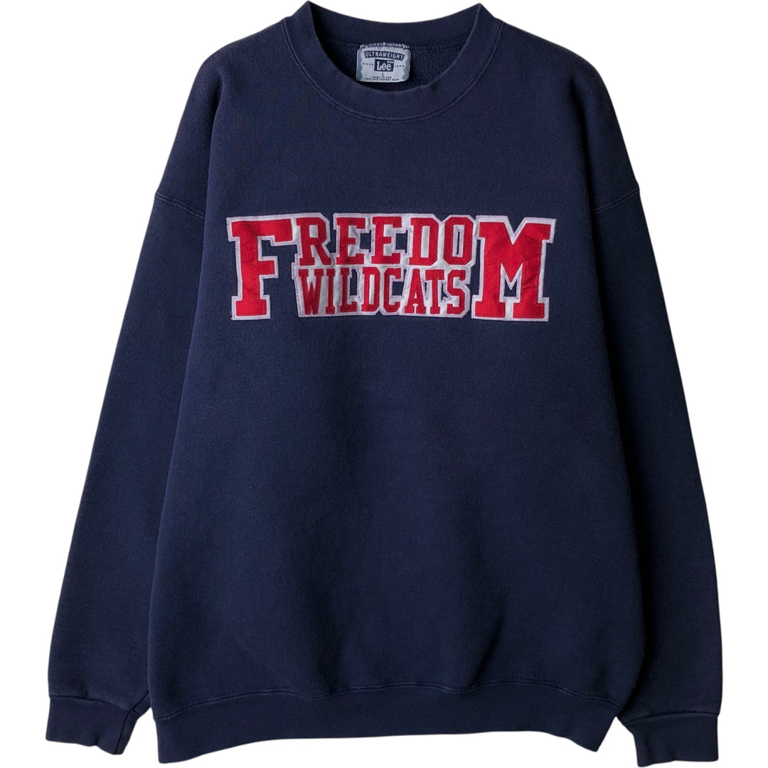 Vintage 90'S Lee sweatshirt, made in the USA, size L, men's cotton navy blue type Vintage Second Hand