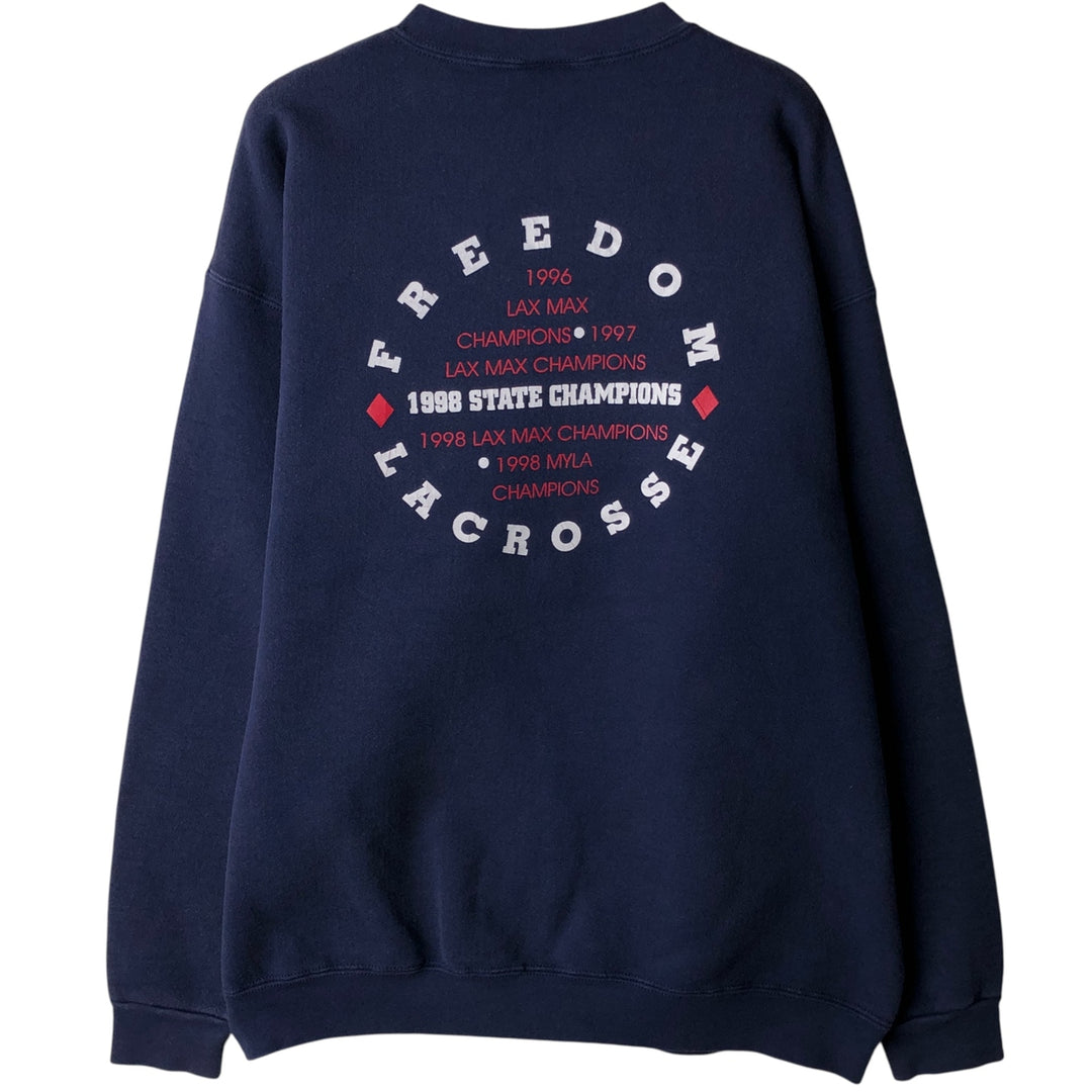 Vintage 90'S Lee sweatshirt, made in the USA, size L, men's cotton navy blue type Vintage Second Hand