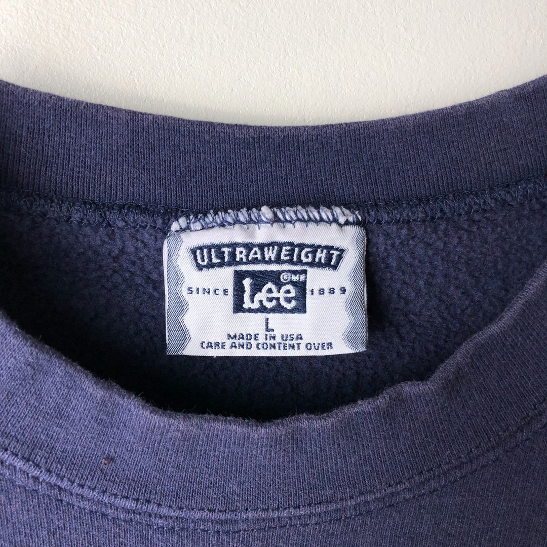 Vintage 90'S Lee sweatshirt, made in the USA, size L, men's cotton navy blue type Vintage Second Hand