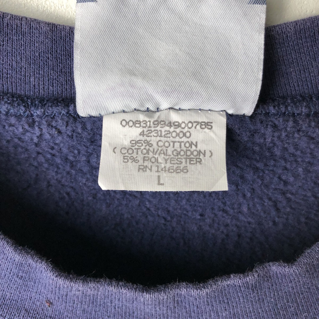 Vintage 90'S Lee sweatshirt, made in the USA, size L, men's cotton navy blue type Vintage Second Hand