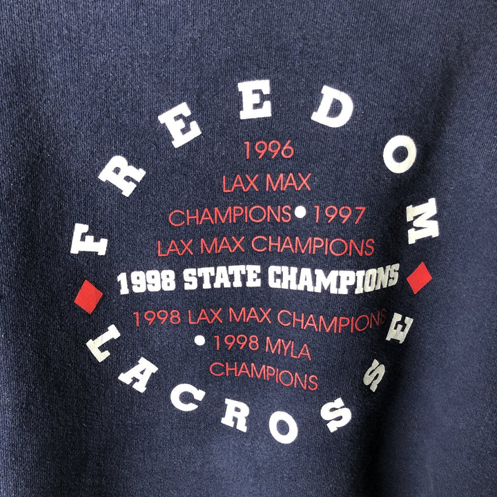 Vintage 90'S Lee sweatshirt, made in the USA, size L, men's cotton navy blue type Vintage Second Hand