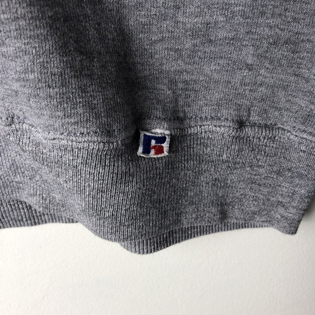 Vintage 90'S Russell triple print sweatshirt, made in the USA, size L, men's polyester gray type Vintage Second Hand
