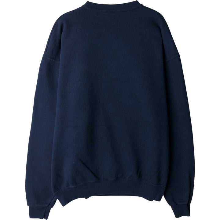 Vintage 90'S PM SPORTS college sweatshirt, made in the USA, size L, men's polyester navy blue type Vintage Second Hand