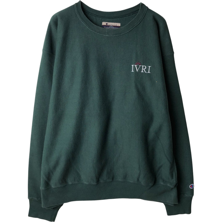 2000'S Champion Premium Reverse Weave Advertising Sweatshirt, Men's XXL cotton dark green Vintage Second Hand