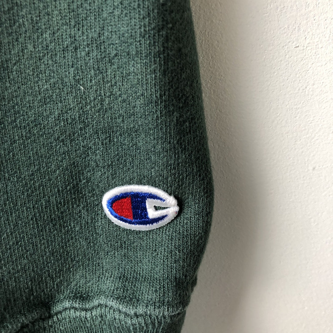 2000'S Champion Premium Reverse Weave Advertising Sweatshirt, Men's XXL cotton dark green Vintage Second Hand