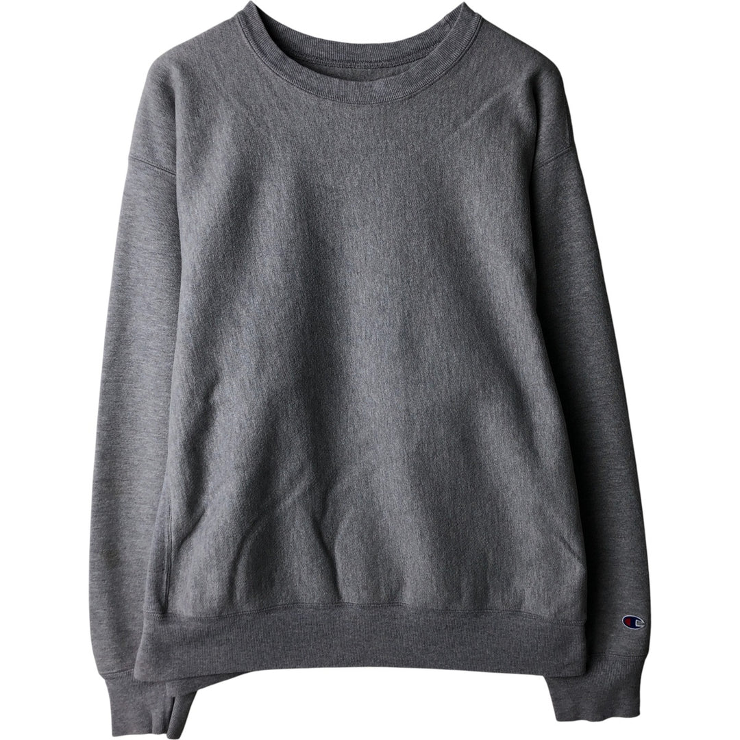 Champion Premium Reverse Weave Blank Sweatshirt from the 2000s, Men's Size L cotton gray type Vintage Second Hand
