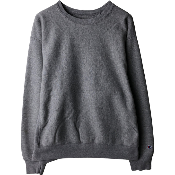 Champion Premium Reverse Weave Blank Sweatshirt from the 2000s, Men's Size L cotton gray type Vintage Second Hand