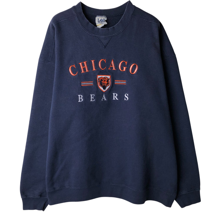 90s-00'S Lee SPORT NFL CHICAGO BEARS Chicago Bears Sweatshirt, Men's Size XL cotton navy blue type Vintage Second Hand