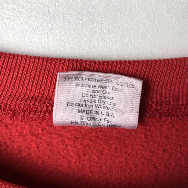 Official Fan NFL San Francisco 49ers Print Sweatshirt, Made in USA, Men's Size L polyester red type Vintage Second Hand
